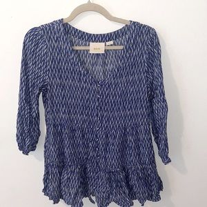 Maeve Blue Blouse Size XS